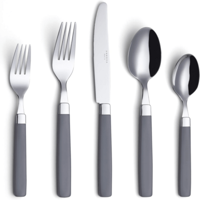 20 Pieces Stainless Steel Flatware/Cutlery Set  Color Handles  4 X Dinner Forks, 4 X Salad Forks, 4 X Dinner Kniv...