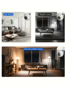 1pc/2pcs/4pcs WiFi Security Camera With 355° Two-Way Audio And Night Vision, Remote Control, Suitable For Indoor And Outdoor Use, View Anytime Via App, Great Gift For Christmas, Thanksgiving And Other Holidays - Multicolor - View 5