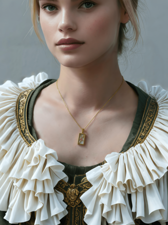 1-Piece Single-Layer Metal Fine Chain Rectangular Tarot Card Pendant Necklace, Fashionable And Creative Versatile Temperament Earrings, Gift For Friends, Women's Gift, Suitable For Daily Wear, The Best Choice For Everyday Matching.