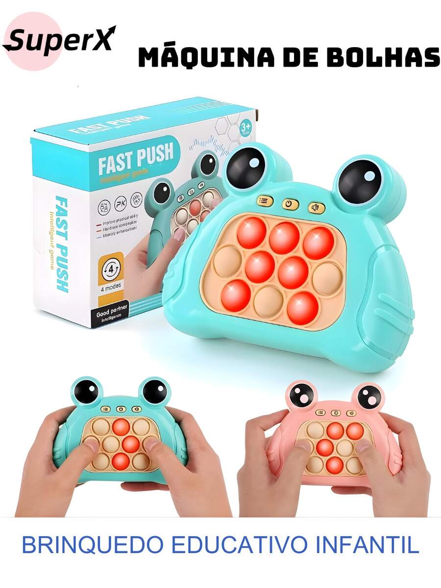 Fast Pressure Bubble Machine, Anti-Stress And Educational Toy For Children - Hồng - Xem 1