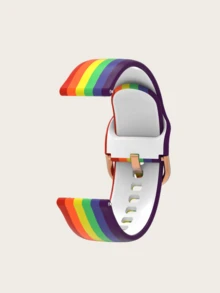 Una correa de reloj de silicona impresa de liberación rápida universal (20, 22 mm), correa de reloj universal, correa de reloj impresa a color, correa de reloj de silicona, correa de repuesto para reloj inteligente, múltiples colores para elegir, adecuada para múltiples escenarios (negocios, deportes, ocio) - 2cm - Ver 6