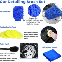 Complete Kit: 15 Brushes For Automotive Detailing On Cars, Motorcycles, And Bicycles. - 彩色 - 查看 7