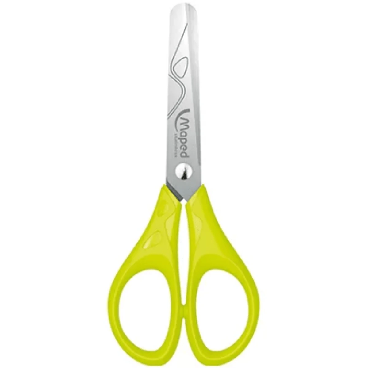 Tesoura escolar aço ponta arredondada Maped 13cm - Verde Limão - Visão 1