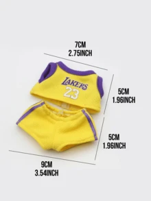 The Monsters Labubu Lakers Yellow No.23 Jersey & Shorts Doll Clothes Set, Kawaii Sports Outfit, Bold Reverse Color Design, Hot Fan/Collector Item, Viral Display/Gifting Pick, Authentic Sports Style, Basketball Season Essential, Team Spirit Statement, Stylish Out Out Doll Statement