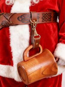 1 Peça Suporte de Caneca de Couro Sintético para Cinto, para Pendurar Bolsas, Canecas, Bainha e Tudo Laços de Ferramentas Renascença Larp Festivais Ao Ar Livre Traje de Papai Noel Cosplay Fantasias em Festas (Sem Caneca)