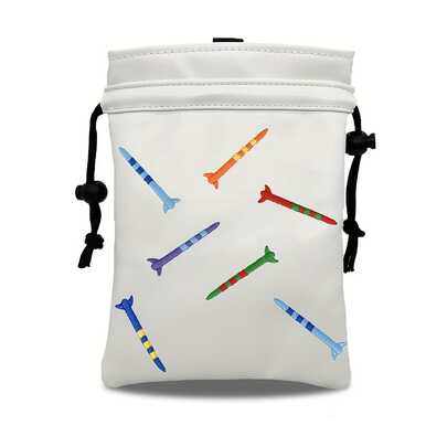 Colored Golf Ball Bag With Drawstring Design, Portable And Durable, Suitable For Men And Golf Accessories, Suitable For Golf Lovers, Available In Black And White