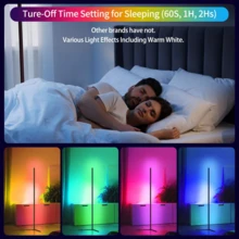 2pcs/1pc LED Floor Corner Lamp - 16 Million Colors & 230 Dynamic Lighting Modes - App/Remote Control - Music Sync - Easy Installation - Suitable For Living Room, Game Room Etc. - Color-changing - View 12