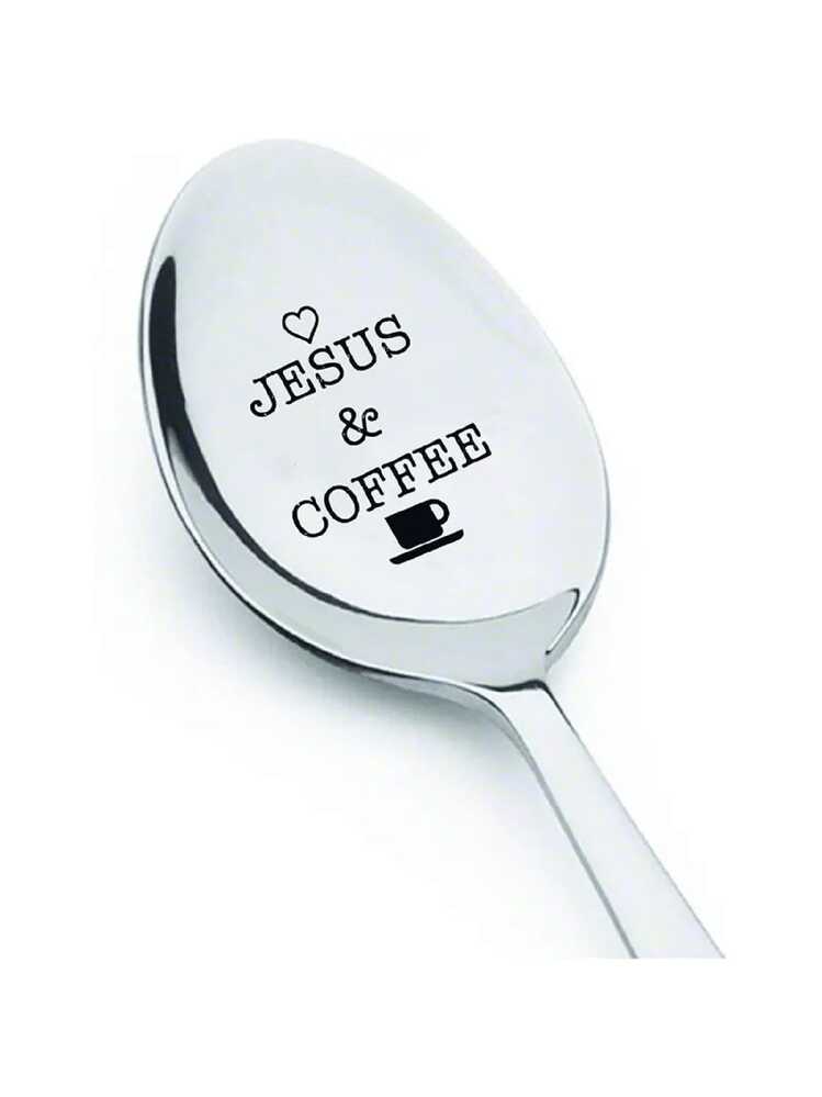 1pc, Funny Coffee Scoops Valentine's Day Gift For Him - Perfect Anniversary And Boyfriend Gift Back To School - Silver - View 18