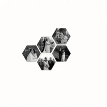 4pcs/5pcs/6pcs/8pcs/9pcs/10pcs Personalized Vintage Style Custom Hexagonal Photo Printed Hexagonal Wooden Boards, Available In Both Color And Black And White, Are Perfect For Living Rooms, Bedrooms, Offices, Weddings, Graduations And Travel Memories - Easy-To-Install Fashionable Photo Frame Artworks, Memory Wall Art - No Power Required, Unique Creative Gifts, Indoor Decoration Souvenirs - Black - View 14