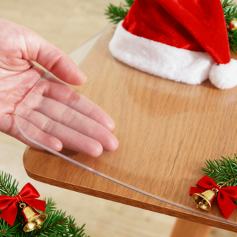 1 buc. Față de masă transparentă din PVC, grosime 0,25 mm, inodoră, impermeabilă, rezistentă la ulei, rezistentă la căldură, potrivită pentru hotel, casă, măsuță de cafea, birou, covoraș pentru computer