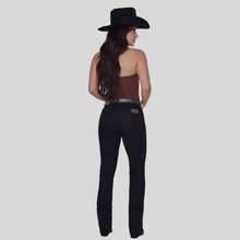 KIT 2 Women's Country Rodeo Pants High Waist With Lycra Elastane Butt Lifting - 淺色 + 黑色 - 查看 5