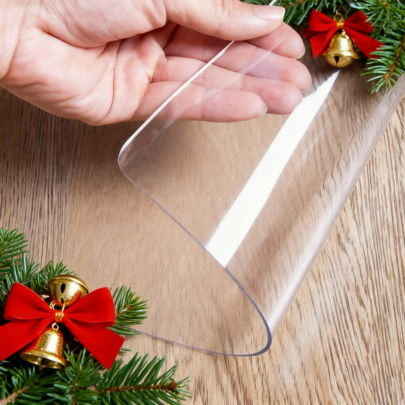 1 Stück 0,25mm dicke transparente PVC Tischdecke Schutzfolie, geruchlos, wasserdicht, öl- und hitzebeständig, geeignet für Hotel, Zuhause, Kaffeetisch, Schreibtisch, Computermatte