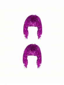 1pc Metallic Foil Wig, Colorful Tinsel Wig Hat, Disco Masquerade Wig, Funny Party Hat, Foil Tinsel Wigs Costume Cosplay Funny Shiny Hat Metallic Hair Accessories,Suitable For Costume Ball, Engagement, Prom, Shiny Party Wig, Metal Clothing, Role-Playing Props, Ideal For Birthday Party, Family Reunion, Disco Hairpiece - Multicolor - View 17