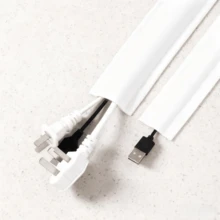 1 Roll 3 Meters X 5.5cm Floor Cable Protector, PVC Cable Concealer, Network Cable Management Duct, Hides And Organizes Cables, Open Slot Design To Prevent Cable Exposure And Tripping, Suitable For Floor, Wall, Desk And More - Multicolor - View 15