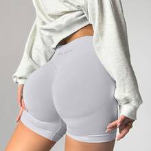 High Waisted Impact Compression Shorts For Women Butt Lifting Curve-Hugging Sculpting Fit - Lông vũ màu nâu xám - Xem 1