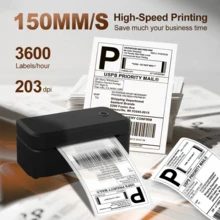 Marklife 4"X6" Wireless Thermal Label Printer - Suitable For Logistics, Postal Services, Air Transport And Small-Medium Enterprises. Compatible With Android, Apple And Windows Systems, Can Be Used As A Desktop Label Printing Device. - View 5