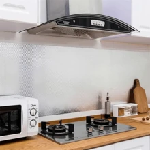 Roll Of Self-Adhesive PVC Wallpaper - Easy To Tear And Stick, Removable Backing Paper, Suitable For Kitchen, Bedroom, Living Room Countertops, And Furniture Renovation - Silver - View 5