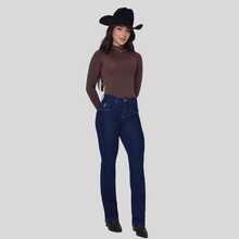KIT 2 Women's Country Rodeo Pants High Waist With Lycra Elastane Butt Lifting - 淺色 + 黑色 - 查看 2
