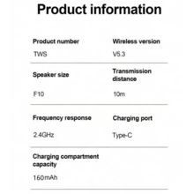 A2pro HiFi Stereo Bluetooth Earphones, Suitable For Sports And Daily Use, With Microphone, Mini Waterproof Earbuds, Video Call Function - Multicolor - View 11