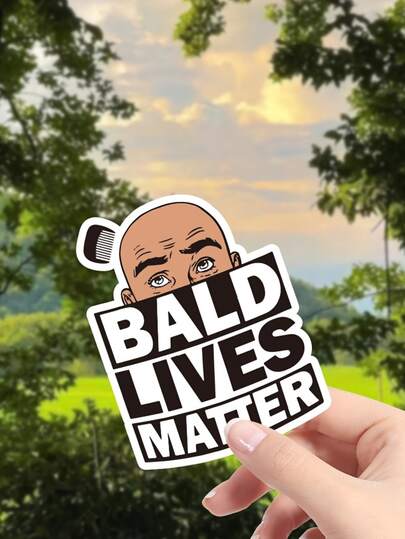 "Glatze ist wichtig" Witzige Neuheit Geburtstagsgeschenk für ihn, geeignet für Auto Aufkleber, Stoßstangenaufkleber