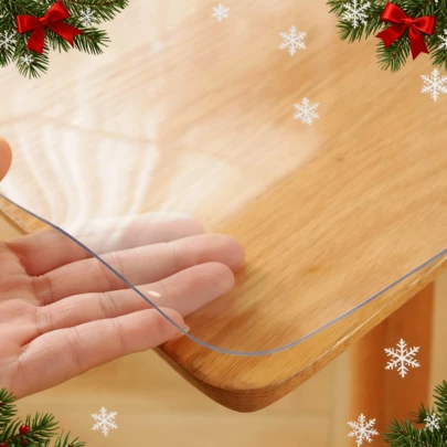 1ชิ้น แผ่นรองโต๊ะ PVC ใส หนา 0.25 มม. ป้องกันกลิ่น, กันน้ำ, กันน้ำมัน, ทนความร้อน, เหมาะสำหรับโรงแรม, บ้าน, โต๊ะกาแฟ, โต๊ะทำงาน, แผ่นรองคอมพิวเตอร์