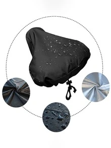 1pc Bicycle Seat Cover, Waterproof & Dustproof Seat Protector With Drawstring, Rain & Snow Resistant, Sun Shade - Multicolor - View 5
