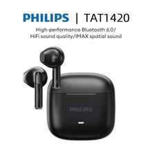Philips TAT1420 New Bluetooth 6.0 Wireless Earbuds, HiFi Sound, Semi-In-Ear Design, Noise Cancellation, Gaming Sport, Universal for phones pad PC，for gift