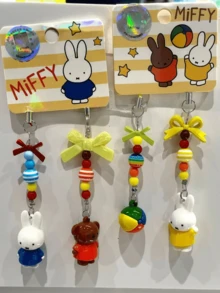 Couples Edition，Miffy & Little Nose Couple Keychain – Licensed Cartoon Couple Pendant for Keys & Bags, Stylish & Cute Key Ring for Couples, Perfect Gift for Valentine's Day, Cute and Durable Accessory for Daily Use, Suitable for Couples Who Love Cartoon Characters, Great for Keys, Bags & Backpack - 情侶款 - 查看 9