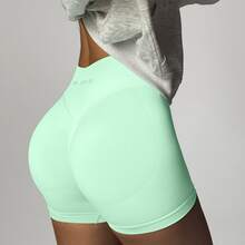 High Waisted Impact Compression Shorts For Women Butt Lifting Curve-Hugging Sculpting Fit - Seaglass - View 7
