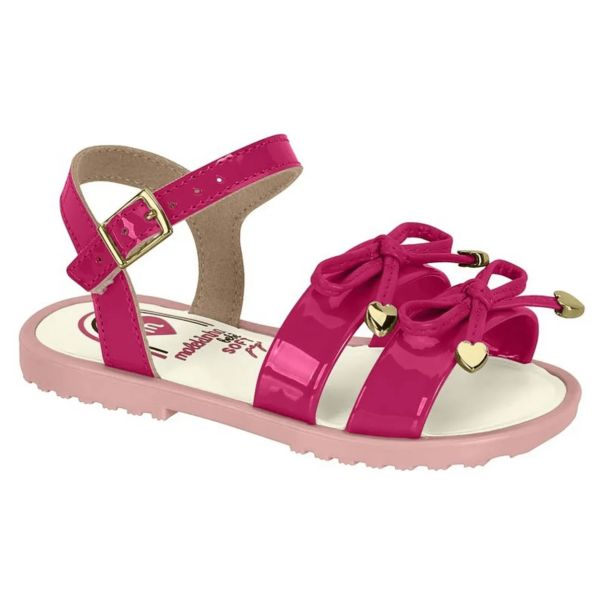Molekinha Children's Sandals Girl Blogger Soft Comfortable Original On - 玫紅色 - 查看 1