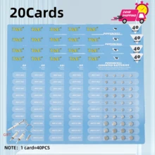 40pcs 1.55V AG13 LR44 L AG1 AG3 AG4 AG5 AG12 SR44 Button Cell Batteries, A76 LR1154 GP7 Button Cell Batteries For Watches, Toys, Remotes - 40pcs Mixed Loading - View 4