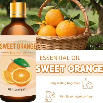 Tinh dầu cam ngọt 100ml, 30ml, 10ml, tinh dầu chất lượng cao thích hợp cho máy khuếch tán, máy tạo độ ẩm, nước hoa tự làm, làm xà phòng và nến, quà tặng Giáng sinh