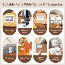 Marklife 4"X6" Wireless Thermal Label Printer - Suitable For Logistics, Postal Services, Air Transport And Small-Medium Enterprises. Compatible With Android, Apple And Windows Systems, Can Be Used As A Desktop Label Printing Device. - View 4