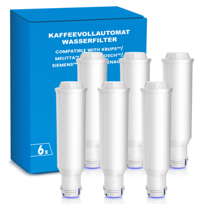 Kladol 6 filtro de agua para cafetera, repuesto para Melitta, Krups F088, Nivona Café Romatica, cocina accesorio compatible con Krups EA829S, Jura, Melitta Pro Aqua Barista TSi y más hogar cafetera