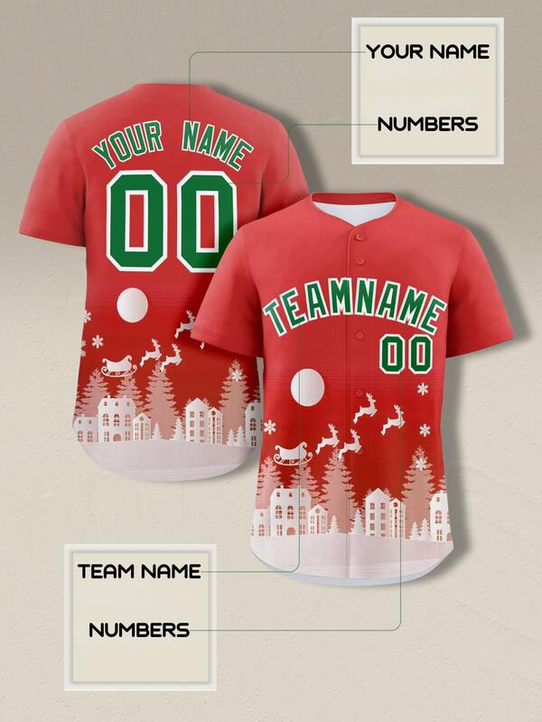 قميص بيسبول كاجوال مخصص الياقة على شكل حرف V للرجال والنساء والشباب، قميص بيسبول مطبوع شخصي، هدية عيد الميلاد والعطلات المخصصة