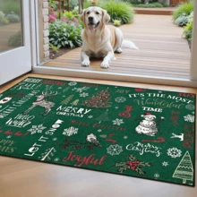 1pc 6 Dwarfs Pumpkin Holiday Welcome Doormat, Soft Velvet Material, Machine Washable, Suitable For Entrance Of Bedroom, Living Room, Dining Room, Study, Fashionable Home Decor