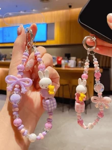 Purple Miffy & Little Nose Beaded Keychain – Licensed Cartoon Character Pendant for Keys & Bags, Stylish & Durable Key Ring with Premium Beads, Ideal Gift for Cartoon & Fashion Enthusiasts, Suitable for Women & Girls, Perfect for Keypacks, 適用於 Keypacks, Greats & Backem, 組合, 藝術, 組合, 一組 - 紫色 - 查看 9