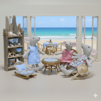 INS Nordic Home 可爱布艺小老鼠毛绒玩具，儿童过家家玩偶，精美家居装饰/创意礼物