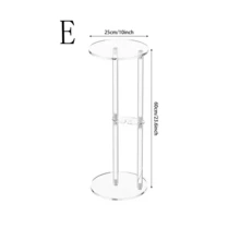 C 形亚克力透明饮料桌，适合小空间，迷你马提尼饮料边桌，适用于客厅和卧室 - 透明 - 查看 13