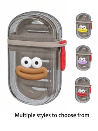 1个香肠口（自粘式皂盒）防漏旅行皂盒，便携式带盖皂盒，密封排水设计，适合旅行和户外休闲 - 迷你收纳皂盒，适合露营和旅行