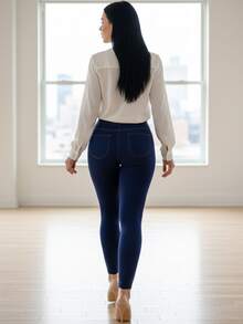 Women Leggings - Burgundy - View 4
