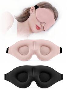 Unisex Light Blocking Sleep Mask - Ergonomic 3D Hollow-Out Eye Mask, Protects Eye Movement And Lashes, Super Soft And Comfortable, Helps You Sleep Soundly - Multicolor - View 19