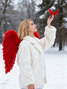 White Angel Feather Wings - Holiday Party Decor, Scene Decoration, Children & Adult Fashion Show Performance Costume, Christmas Headpiece, Valentine's Day Date Accessory, Handmade Party Prop, Cosplay Black Angel Wings Party, Christmas Party Decorations, Costume Stage Supplies, Christmas Party Supplies, Halloween Party Supplies, Wearable Costume Prop, Holiday Costume Prop, Holiday Photo Prop, Suitable For Adults & Children - Nhiều màu - Xem 3