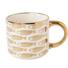 FabFinds Elegant Bone China Gold Handle Mug 490ml Assorted Designs - Multicolor - View 9