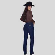 Women's Embroidered Semi-Flare Country Pants With High Waist - 輕便牛仔褲 - 查看 2