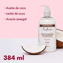 Shea Moisture Acondicionador hidratante con aceite de coco 100% virgen, hidratación diaria, desenreda y reduce el frizz, fórmula natural, cuidado capilar profundo y suavizante, ideal para todos los tipos de cabello - Gris Claro - Ver 3