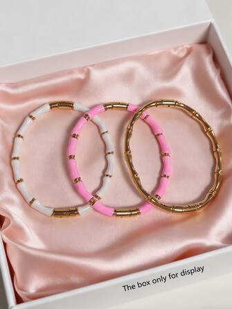 سوار من الفولاذ المقاوم للصدأ بتصميم عقدة من البامبو الملون بطراز بسيط وأنيق، مناسب للارتداء اليومي للنساء أو كهدية عيد للأحباء والأصدقاء