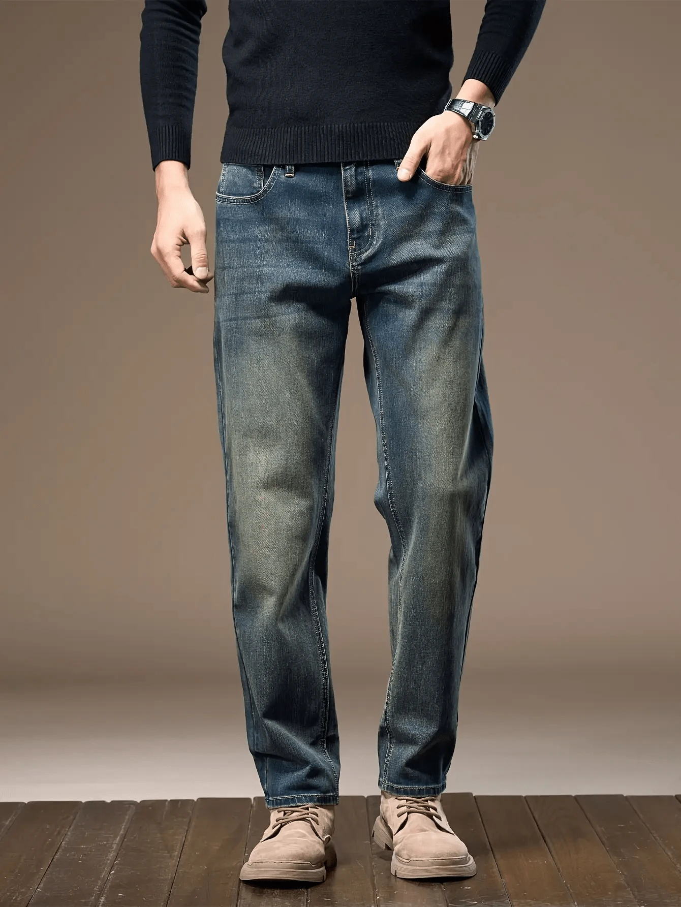 Men's Vintage Regular Fit Jeans (Also Available In Plus Size And Tall Fit) - Retro Regular L30 - Xem 1