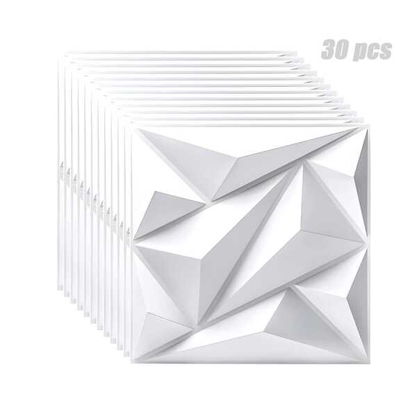 30 piezas paneles de pared de PVC 3D impermeables, de 30 x 30 cm, para decoración del hogar, que cubren una superficie de 2,7 metros cuadrados, adecuados para salas de estar, dormitorios, paredes de fondo de TV, comedores, etc.