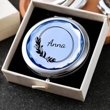 Customized Compact Makeup Mirror, Personalized Engraved Folding Pocket Mirror, Portable Double-Sided High-Definition Mirror, Stainless Steel Compact Mirror, Valentine's Day Gift, Spring, Bridesmaid, Wedding Gift, Customized Floral Engraved Makeup Mirror, Suitable For Gifting To Girlfriends, Moms, Mother's Day, Birthday, Graduation, Wedding, Anniversary, Practical Gift - Multicolor 3 - View 31